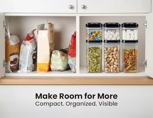 Flip Tite Food Storage Container 5" LARGE Size Airtight Lid Lock Top (Black / 5")