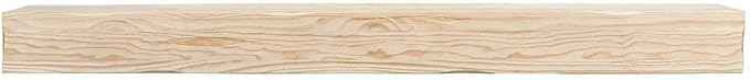 MANTELSDIRECT Breckenridge 48” Fireplace Mantel Shelf with Corbels – Rustic Floating Mantel Shelf for Over Fireplace – Unfinished - Wood Shelf for Wall – Pine Box Construction