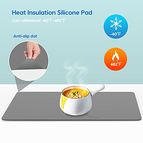 Extra Large Silicone Mat 35.3"x23.5"x0.08" (Dark Gray / 36"L x 24"W)