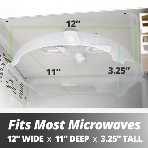 Magnetic Microwave Splatter Cover for Food (Ivory White)