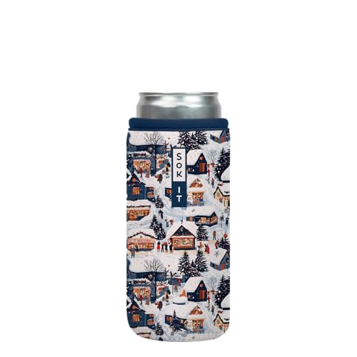 CanSok Sleeve for Beer & Soda Insulated Neoprene Cover (Peak Season / 12oz Slim Can Sleeve)