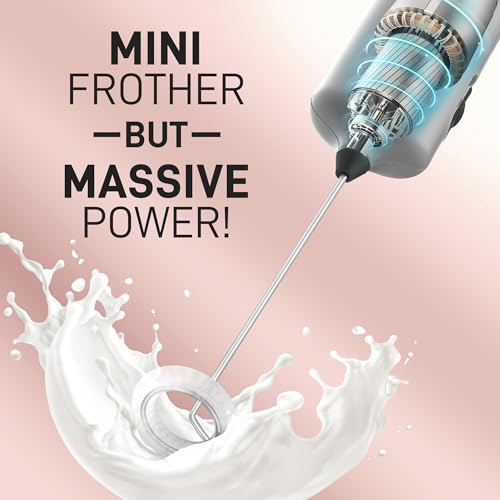 Mini & Mighty Milk Frother Wand (Blackened Silver / Mini Frother)