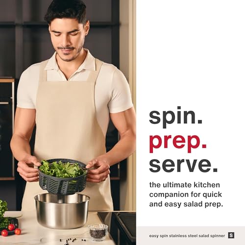 Easy Spin Salad Spinner (Stainless Steel / Small)