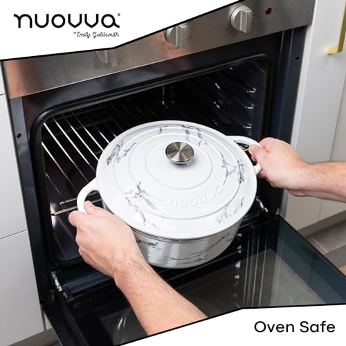 Cast Iron Dutch Oven with Lid (Marble / 6.4-Quart - Deep)