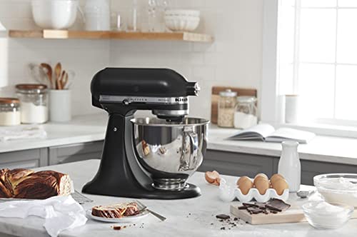 Artisan, 5-Qt Tilt Head Stand Mixer, KSM150PS, Black Matte (Matte Black)