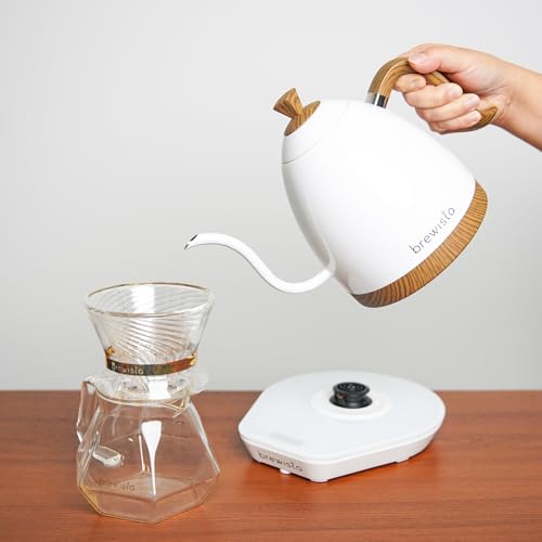 Artisan Electric Gooseneck Kettle (Pearl White Base)