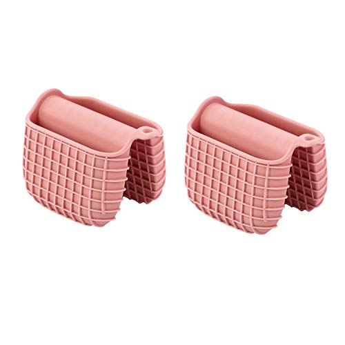 Mini Silicone Oven Mitts Set (Pink)