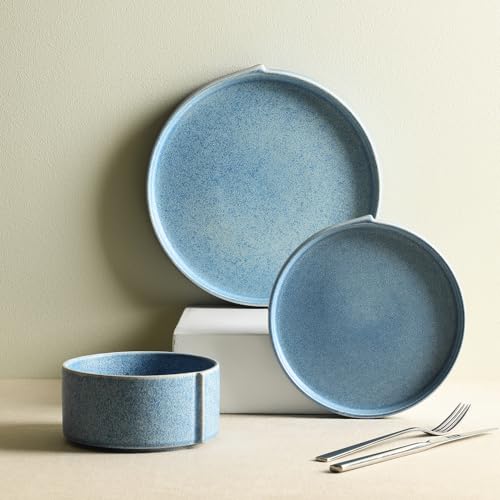 Bao 12 Piece Dinnerware Set Stoneware (Blue / 12-Piece - Service for 4)
