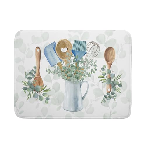 Sage Green Dish Drying Mat for Kitchen Counter (cooking supplies / 18" x 24")