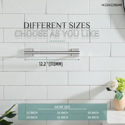 Hand Towel Bar 12 Inch Bathroom Towel Holder for Bath Kitchen Toilet Cabinet Chrome Stainless Steel B4005CH (Polished Chrome / 12-Inch)
