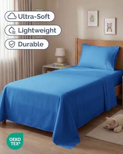 Twin Size 3 Piece Sheet Set (19 - Royal Blue / Twin)