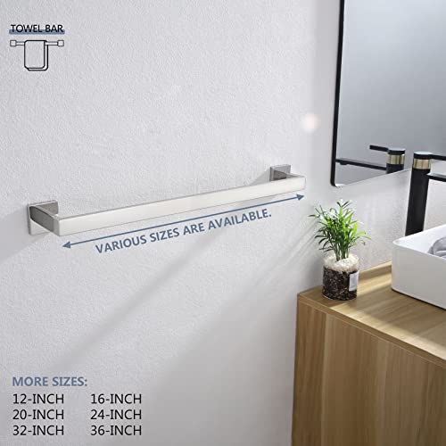 24 Inch Towel Bar (Polished Chrome / 24-Inch (2 Pack))