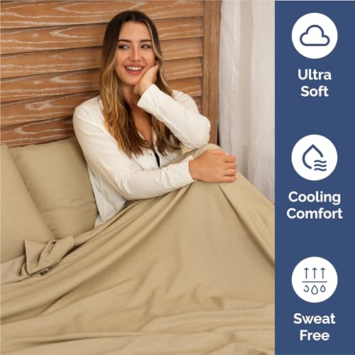 King Size 4 Piece Sheet Set (37 - Heathered Tan / King)
