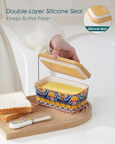 KRVI Butter Dish with Lid (Andalusian Breeze)