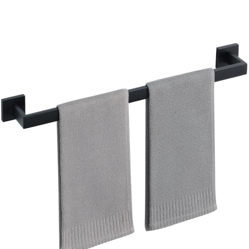 Towel Bar for Bathroom Wall Mounted 24 Inch (Single 24 Inch(Assemble) / Matte Black)