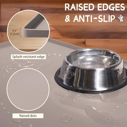 Silicone Cat & Dog Food Mat for Floors Waterproof