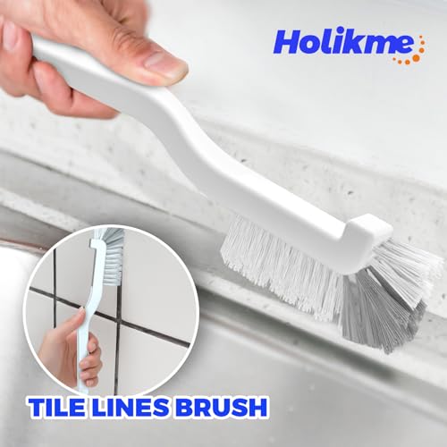 Dish Brush Cleaning Brush Set for Cleaning Groove Gap (Brown)