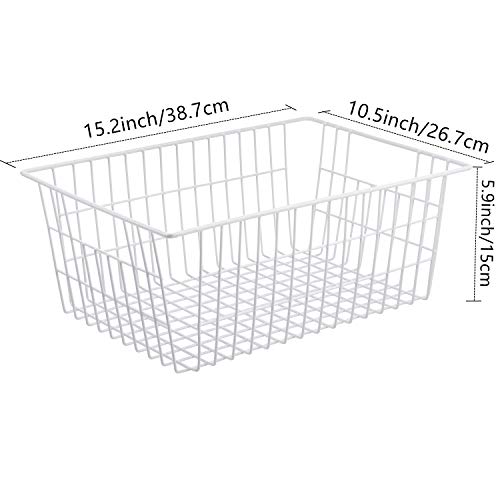 Wire Storage Baskets (2 Pack / White)