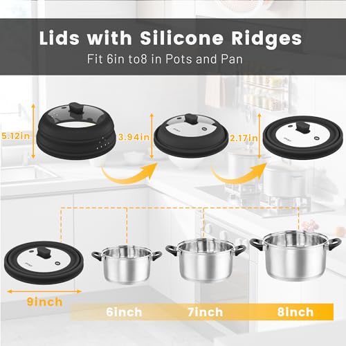Microwave Splatter Cover (Black / 9 inch)