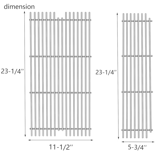 s911 1 Stainless Steel Grid grates Replacement for Viking VGBQ 30 in T (23 1/4" x 23")