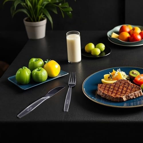 360 Count Clear Plastic Silverware Heavy Duty (Transparent)