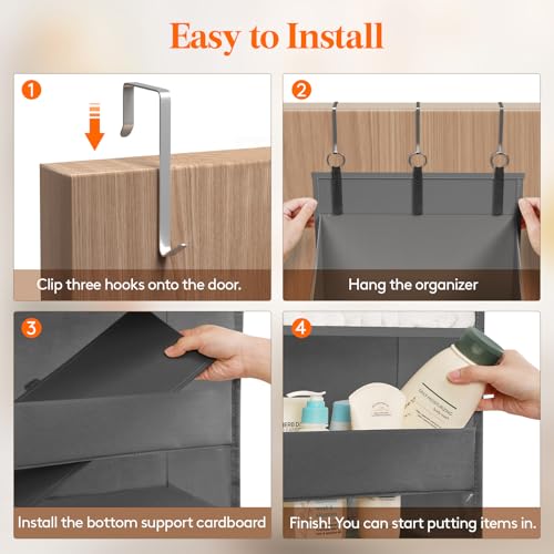 8 Pack Over the Door Organizer 5 Section Hanging Storage