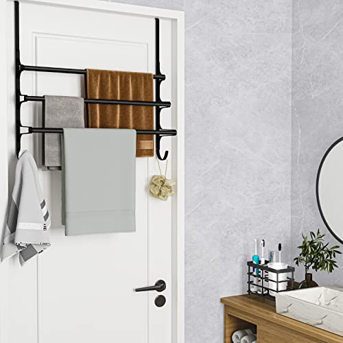 Over The Door Towel Rack (20.27"L / Matte Black)