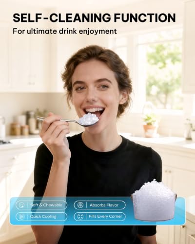 Nugget Ice Maker Countertop (Gloss Black / 33 lbs)