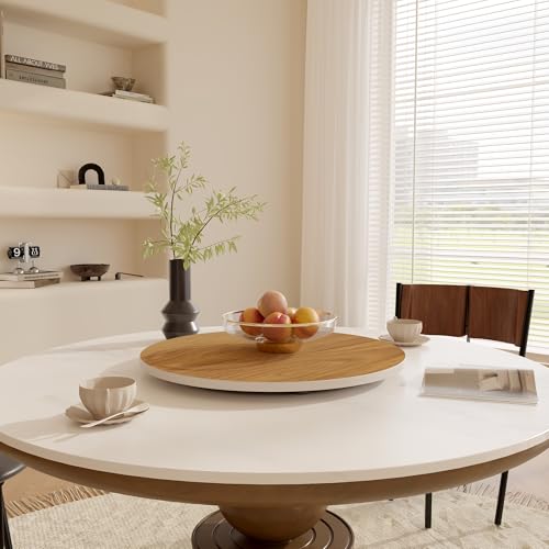19.69" Sintered Stone Lazy Susan for Table Top (Walnut / 50CM)
