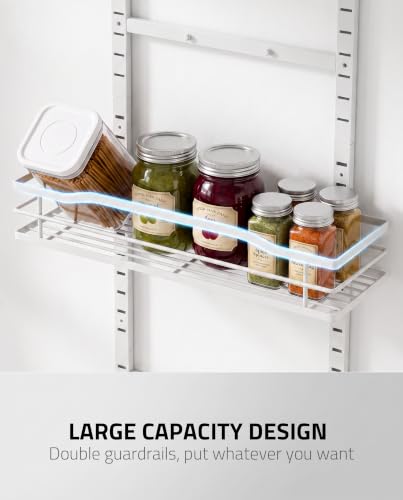 White 9 Tier Over The Door & Wall Mount Pantry Organizer (9-Tier Door&Wall / White)