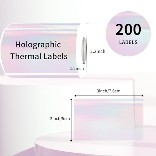 3x2 Inch Transparent Thermal Labels Stickers