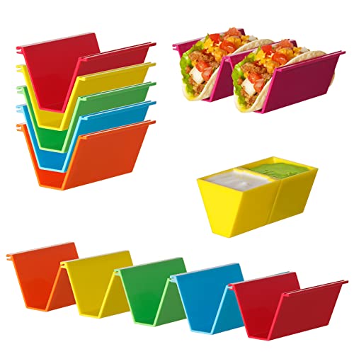 Microwave Safe Taco Holder Set of 12 (Set of 12 with 2 Sauce)