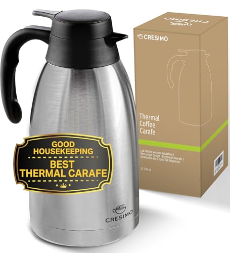 Thermal Coffee Carafe 68oz (Silver 2L / 68 Ounces)