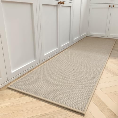 Kitchen Rugs and Mats Non Skid Washable (20"x70" (1 Rug) / Light Beige)