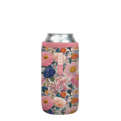 CanSok Sleeve for Beer & Soda Insulated Neoprene Cover (Garden Gossip / 16oz Can Sleeve)
