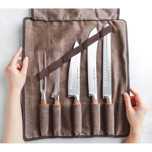 Zebra Wood 6 Piece BBQ Knife Set (Zebra Wood)