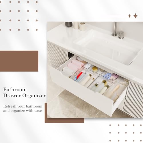 14 PCS Clear Plastic Drawer Organizer Set (14 Count)