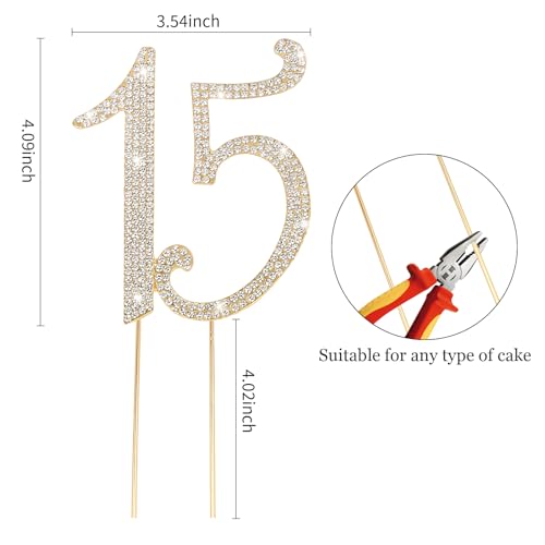 15 Cake Topper with Rhinestones (15)