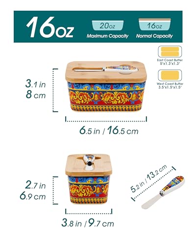 KRVI Butter Dish with Lid (Sicilian Carnival)