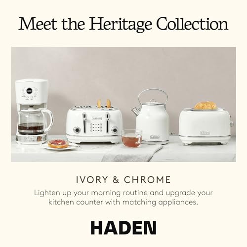 Heritage Stainless Steel Electric Kettle (Ivory & Chrome)