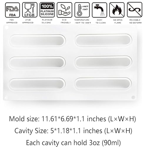 Oval Rectangle Silicone Mousse Cake Mold