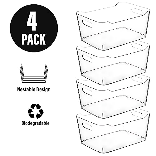 Small Clear Plastic Storage Bins (Small)