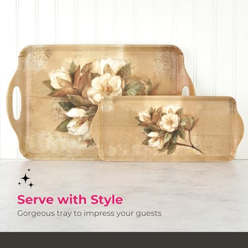 Sugar Magnolia Large Melamine Tray (18.9" x 11.6" / Sugar Magnolia)
