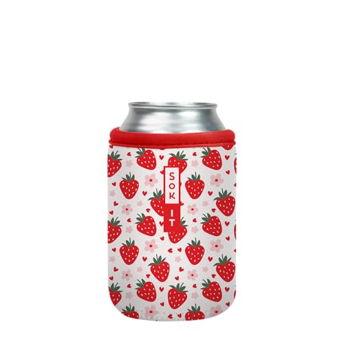 CanSok Sleeve for Beer & Soda Insulated Neoprene Cover (Berry Sweet / 12oz Can Sleeve)