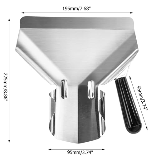 2 Pcs Stainless Steel French Fry Popcorn Scoop (2 Count)