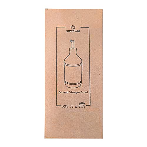 Sweejar Ceramic Olive Oil Dispenser Bottle (15.5 oz, Set of 1 / Black)