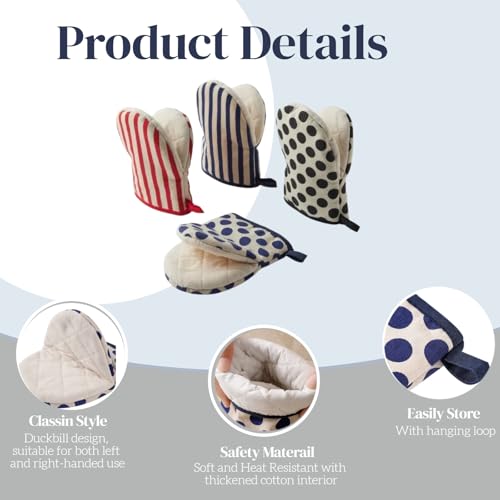 1 Pair Mini Oven Mitts (Dotblack)