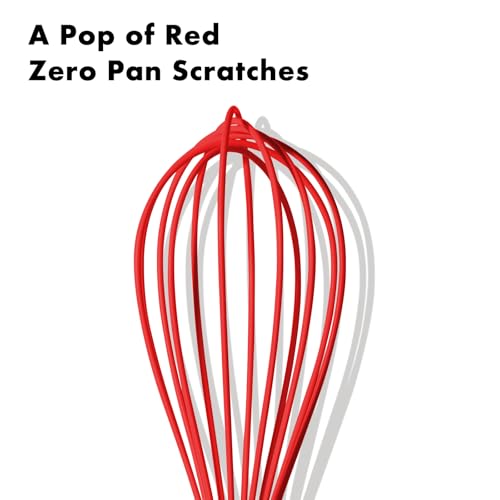 10 Inch Red Silicone Whisk (10 inch red)