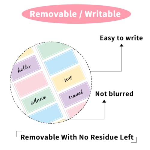 500PCS Removable Labels (Colourful / 1*2 inch)