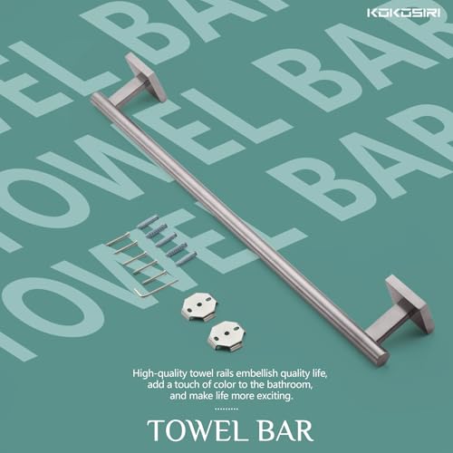 Bath Towel Holder Bathroom Accessories Towel Bar for Toilet Kitchen Necklace Holder 20 Inch Brushed Nickel Stainless Steel B4005BR (Brushed Nickel / 20-Inch)